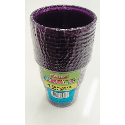 Purple Plastic Cups (9oz-270ml) Pk 12