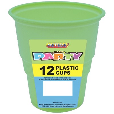Apple Green Plastic Cups (9oz-270ml) Pk 12
