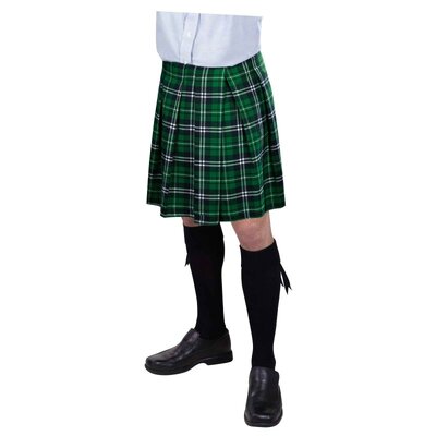 Adult Green Tartan St Patrick's Day Kilt (Standard Size)