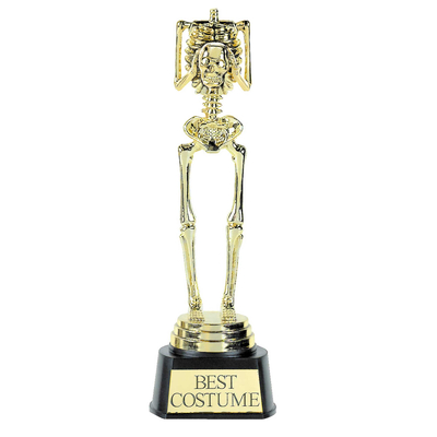Gold Best Costume Halloween Skeleton Trophy