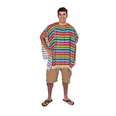 Adult Mexican Multicolour Costume Serape Pk 1