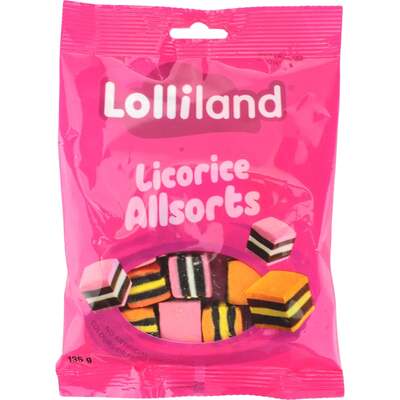Licorice Allsorts Lollies 135g