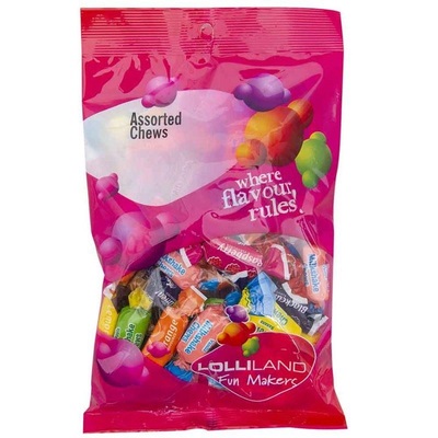 Assorted Flavour Chews Lollies 175g