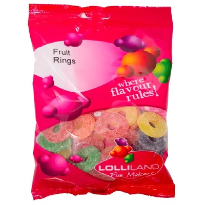 Jelly Fruit Rings Lollies 140g 