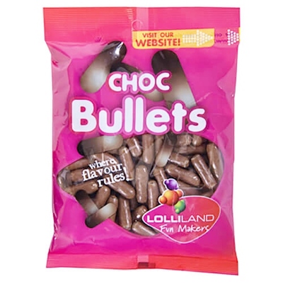 Chocolate Bullets Lollies 135g