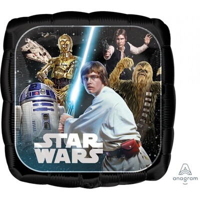Star Wars 2-Sided Design 17in. Foil Balloon Pk 1 (1 BALLOON ONLY)