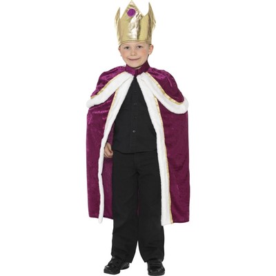 Child Kiddy King Costume - Large 10-12 Yrs 