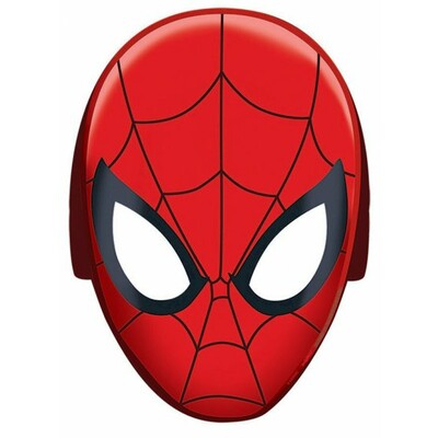 Spiderman Party Cardboard Masks Pk 8