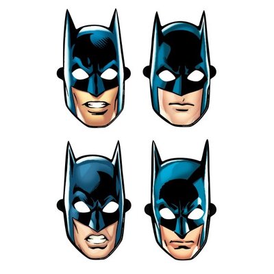 Batman Heroes Unite Cardboard Masks (Pk 8)
