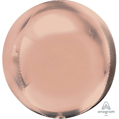 Metallic Rose Gold Foil Orbz Balloon (38cm x 40cm) Pk 1