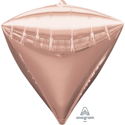Metallic Rose Gold Foil Diamondz Balloon (40cm x 43cm) Pk 1