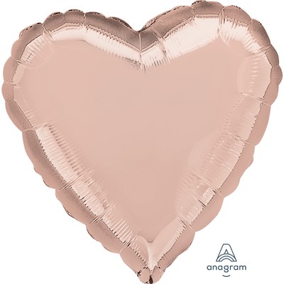 Rose Gold 17in. Heart Foil Balloon Pk 1