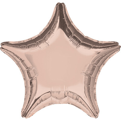 Metallic Rose Gold Star 19in. Standard Foil Balloon Pk 1