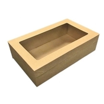 Kraft Brown Grazing Boxes with Lids Extra Small 258x155x80mm (Pk 2)