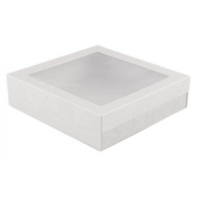 White Grazing Boxes with Lids Small 225x225x60mm (Pk 2)