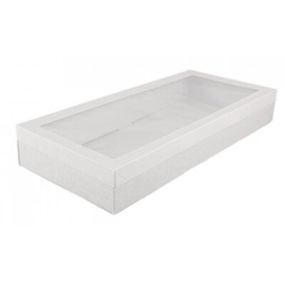 White Grazing Boxes with Lids Large 560x255x80mm (Pk 2)