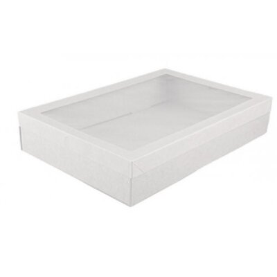 White Grazing Boxes with Lids X-Large 450x310x80mm (Pk 2)