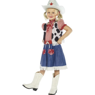 Child Cowgirl Sweetie Costume - Medium 7-9  Yrs