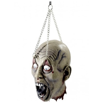 Halloween Dismembered Head on Chain Decoration Pk 1