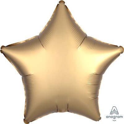 Satin Gold 19in. Star Foil Balloon Pk 1
