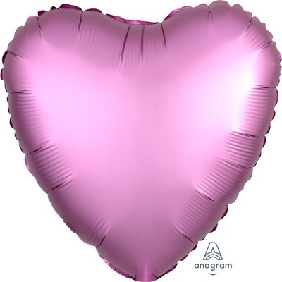 Satin Light Pink 17in. Heart Foil Balloon Pk 1