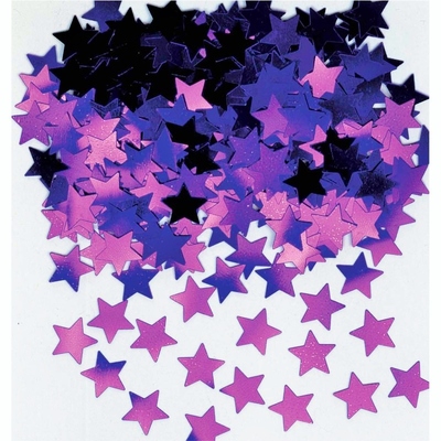 Purple Mini Stars Confetti Table Scatters 7gms