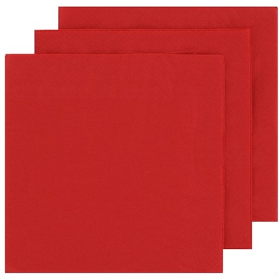 Red Party Napkins - Dinner 2 ply Pk100 