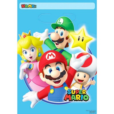 Super Mario Bros Loot Party Bags Pk 8