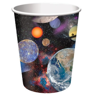 Space Blast 9oz Paper Cups Pk 8