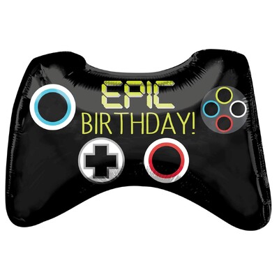 Epic Birthday Game Controller Foil Supershape Balloon 45x71cm