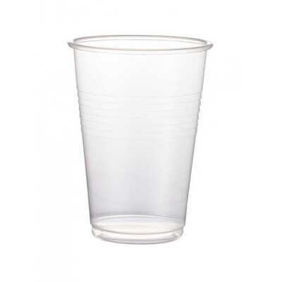 Cups Beer Clear Plastic Cup 285ml Pk500 AL