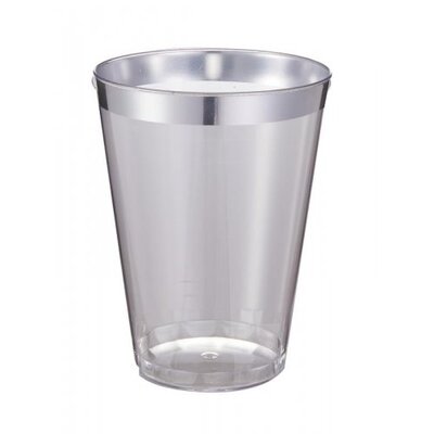 Clear Reusable Silver Rim Tumblers 200ml (Pk 96)