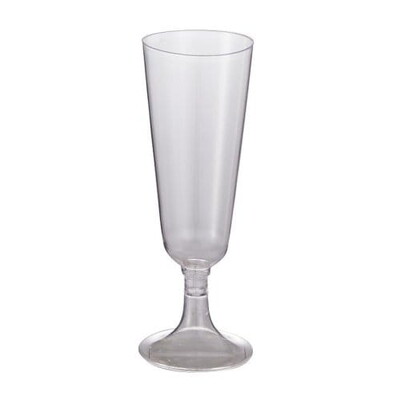 Reusable Clear Champagne Flutes Glasses 145ml Pk 96