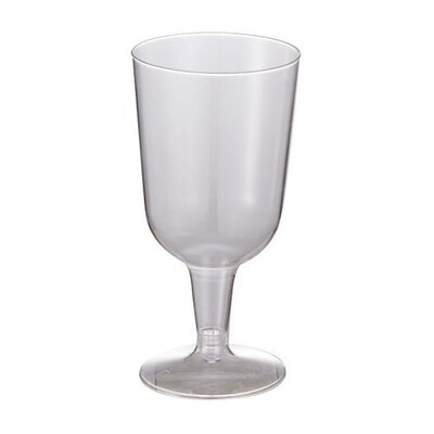 Clear Reusable Plastic Wine Glasses 175ml (Pk 12)