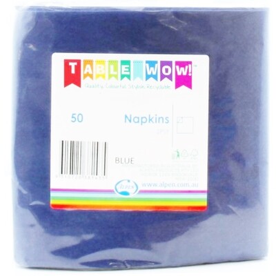 Dark Blue 2 Ply Cocktail Napkins Pk 50