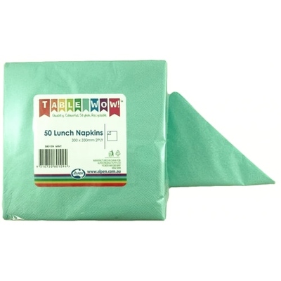 Mint Green Lunch Napkins 2 Ply Pk 50