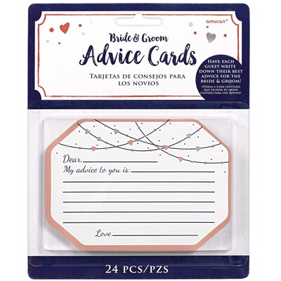Wedding Advice Cards For The Couple Pk 24