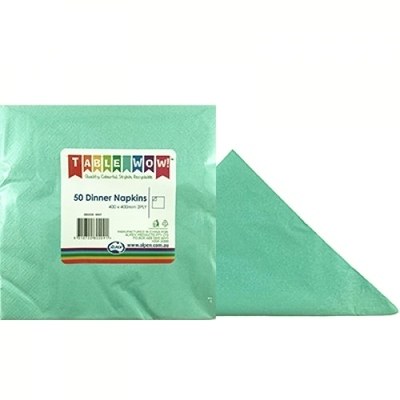 Mint Green Dinner Napkins 2 Ply Pk 50