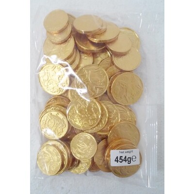 Assorted Milk Chocolate Coins (454g in Total - Approx. 46 Coins)