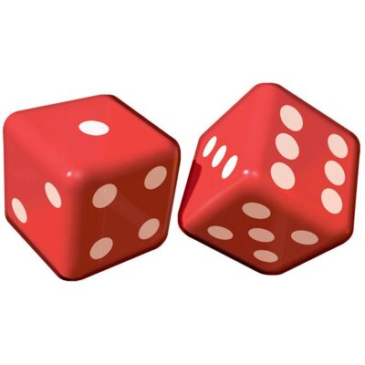 Casino Party Inflatable Dice 30.4cm (Pk 2)