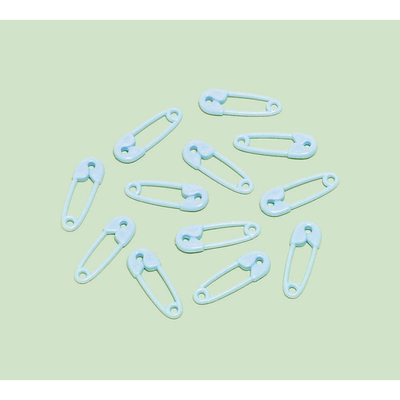 Blue Safety Pins Baby Shower Party Favours (Pk 24)