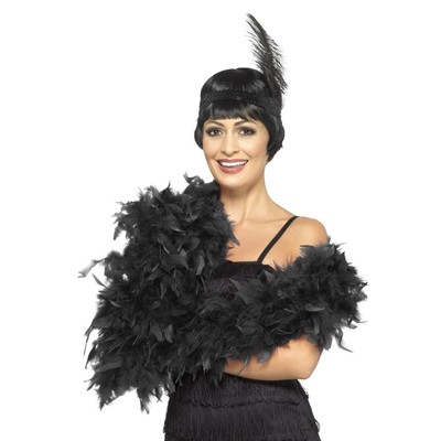 Deluxe Black Feather Boa Pk 1 (FEATHER BOA ONLY)