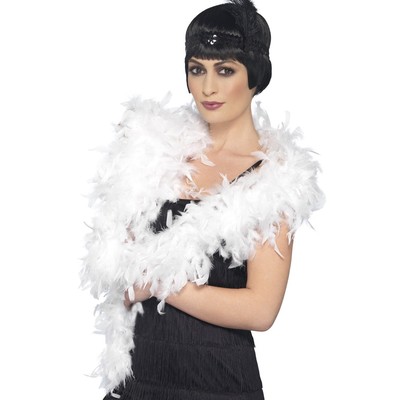 Deluxe White Feather Boa Pk 1 (FEATHER BOA ONLY)