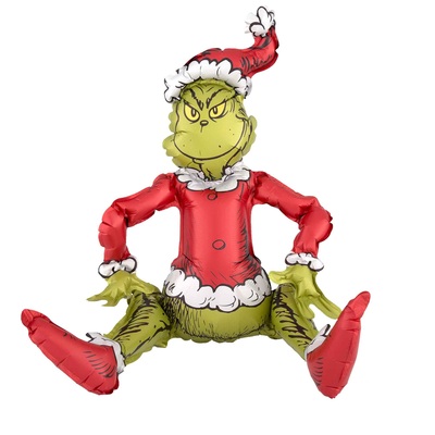 Sitting Grinch Supershape Foil Multi Balloon 48x60cm (AIR FILL ONLY)
