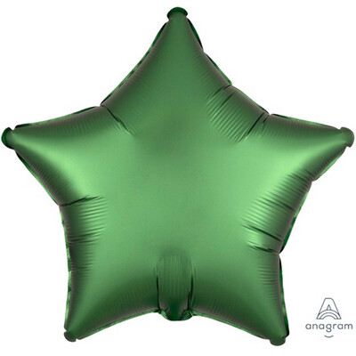 Satin Emerald Green 19in. Star Foil Balloon Pk 1