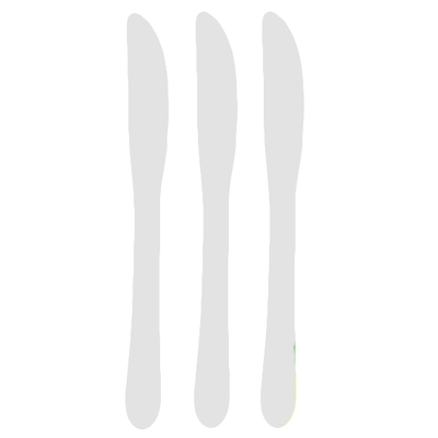 Reusable White Plastic Knives 19cm (Pk 25)