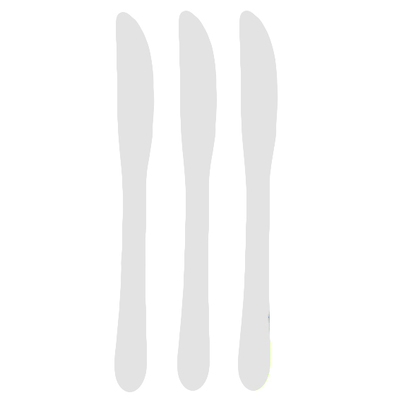 Reusable White Plastic Knives 19cm (Pk 100)