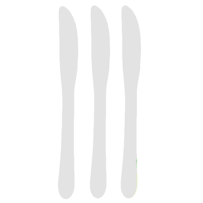 Reusable White Plastic Knives 19cm (Pk 1200)