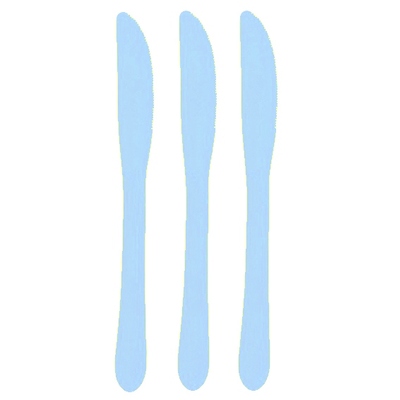 Reusable Light Blue Plastic Knives 19cm (Pk 25)