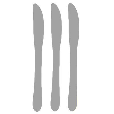 Reusable Silver Plastic Knives 19cm (Pk 20)